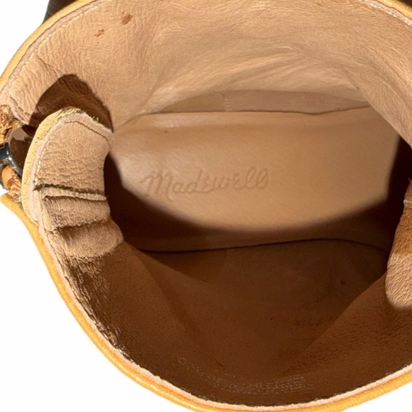 Madewell Dimes Tan Leather Pointed Toe Kitten Heel Y2K Ankle Boots Size 8.5 - Picture 7 of 12